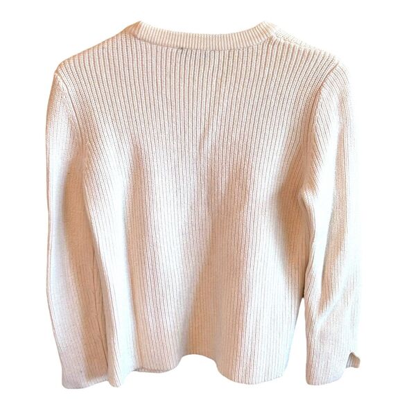 Saint James Wool Sweater Size 6 Cream 100% Wool Soft Cozy Classic - Picture 5 of 12